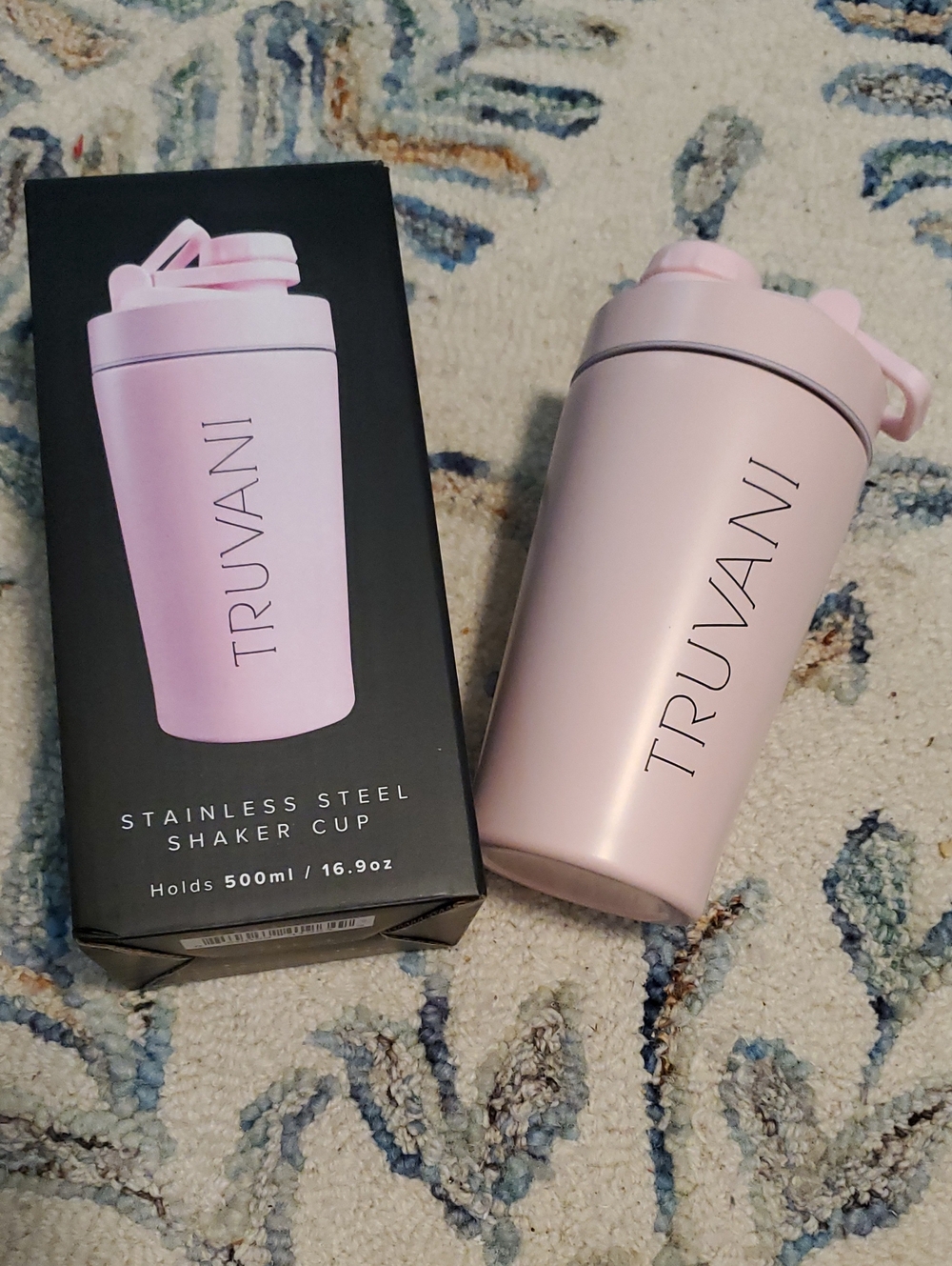TRUVANI Stainless Steel Shaker Cup - Light Pink